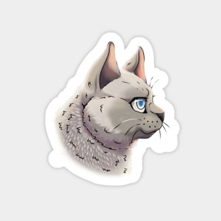 Silver / Seal Point British Shorthair Side Portrait Sticker